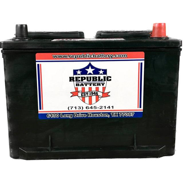 36R-1 Battery 36R Group Size, Wet Cell, 650cca 825ca 1yr Warranty Republic Brand - Republic Battery Online