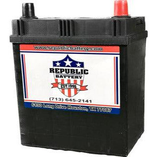 151R-1 Battery 151R Group Size, Wet Cell, 340cca 425ca 1yr Warranty Republic Brand - Republic Battery Online