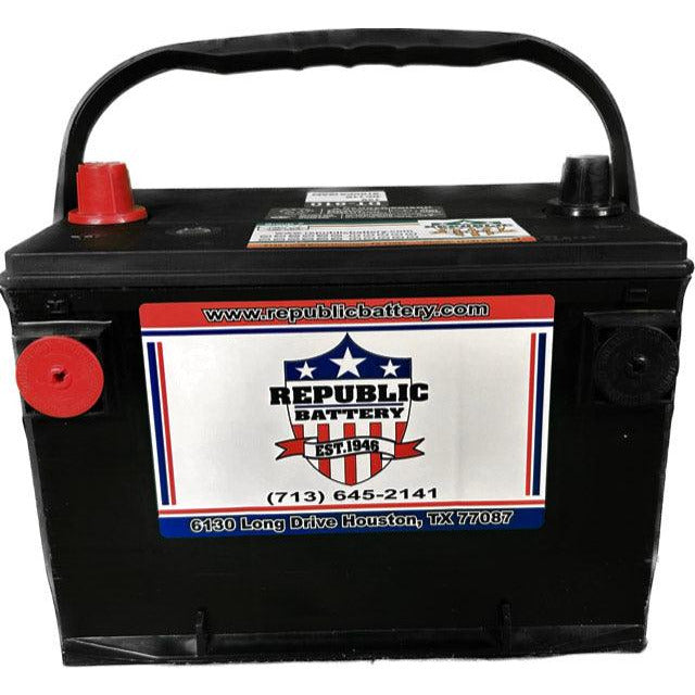 34/78-1 Battery 34/78 Group Size, Wet Cell, 850ca 1000ca 1yr Warranty Republic Brand Dual Post - Republic Battery Online
