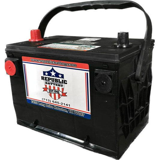 34/78-3 Battery 34/78 Group Size, Wet Cell, 850ca 1050ca 3yr Warranty Republic Brand Dual Post - Republic Battery Online