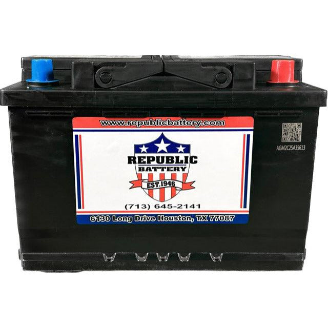 48AGM (H6) 48 H6 Group Size, AGM, 770cca 960ca 3yr Warranty Republic Brand - Republic Battery Online