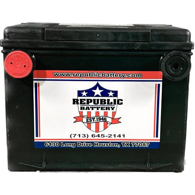 75-3 Battery: 75Group Size, 630cca 810ca 3yr Warranty Republic Brand - Republic Battery Online