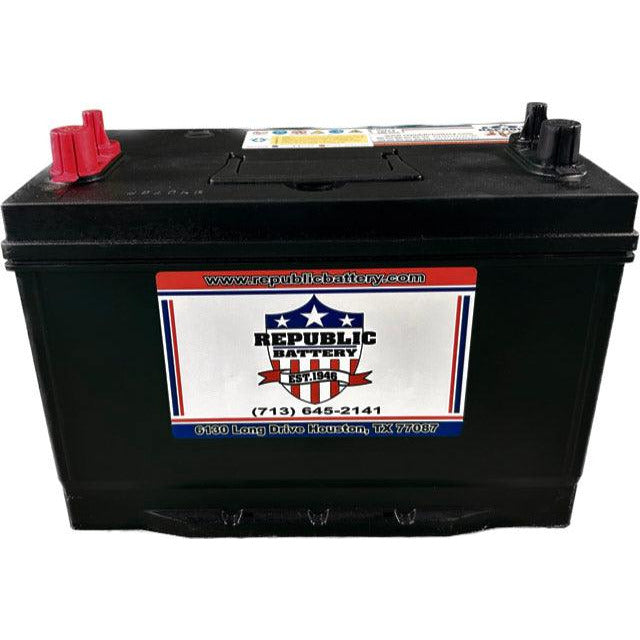 DC27-6 Deep Cycle Battery 27M Group Size, Wet Cell, 650cca 800mca, 160 Reserve Capacity - Republic Battery Online