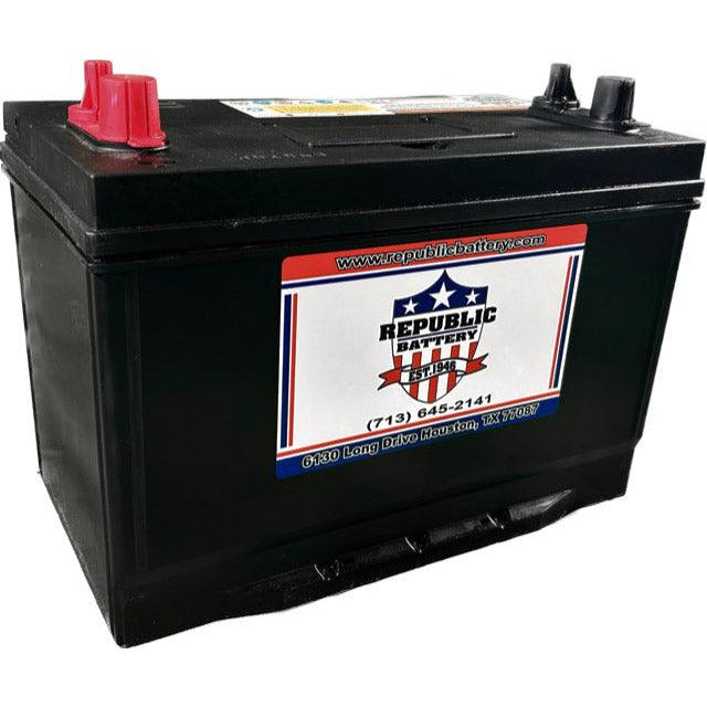 DC27-6 Deep Cycle Battery 27M Group Size, Wet Cell, 650cca 800mca, 160 Reserve Capacity - Republic Battery Online